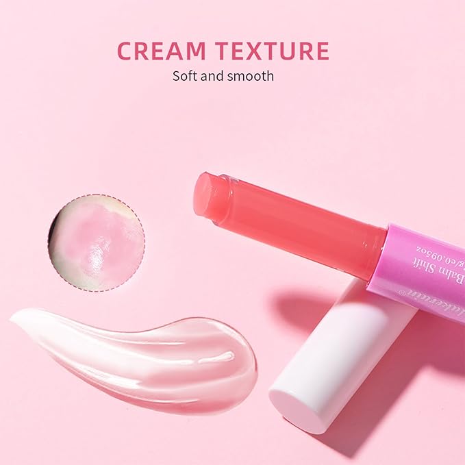 Plumping Melting Lip Gloss, Click Jelly Color Changing Lipstick Lasting Tint Hydrate & Nourish, High-Shine for Plumper Lips, Glossier Lip Balm Natural Glossy Lip Gloss Tinted Lip Balm(#6 Grape)