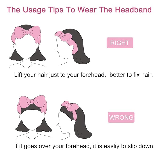Casoty 6 Pcs Hairband, Soft Coral Fleece Spa Headbands, Bow Headband for Washing Face, Skincare Headbands for Face Washing Shower Skin Care Yoga, Women