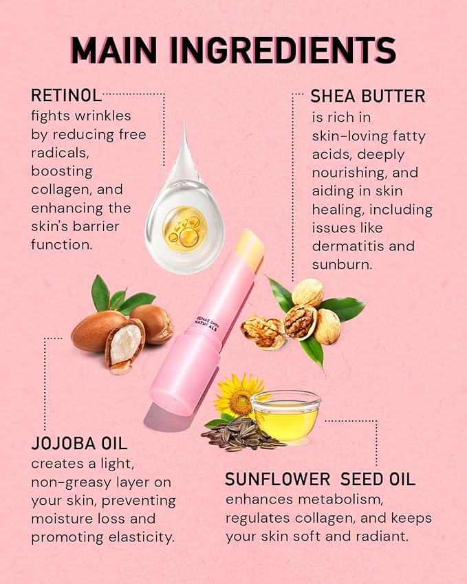 Under Eye Stick For Puffiness: Retinol Under Eye Balm Reducing Eye Bags and Dark Circles - Eye Cream for Fine Lines Wrinkles and Puffiness, Eye Treatment for Late Nights, Overtime and Makeup Prep