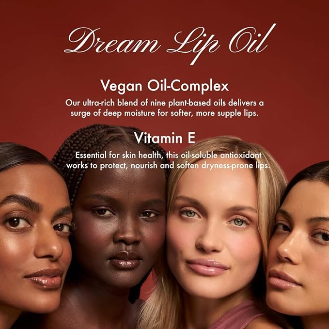 Summer Fridays Dream Lip Oil - Tinted Lip Oil with Moisturizing Sheer Coverage, High-Shine and Deep Hydration - Non-Sticky Formula for Long-Lasting Softness - Warm Beige (0.15 Oz)