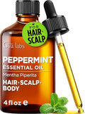 Gya Labs Peppermint Essential Oil - 4 Fl Oz - for Hair, Skin, Diffuser, Aromatherapy & DIY Candle Making Scent