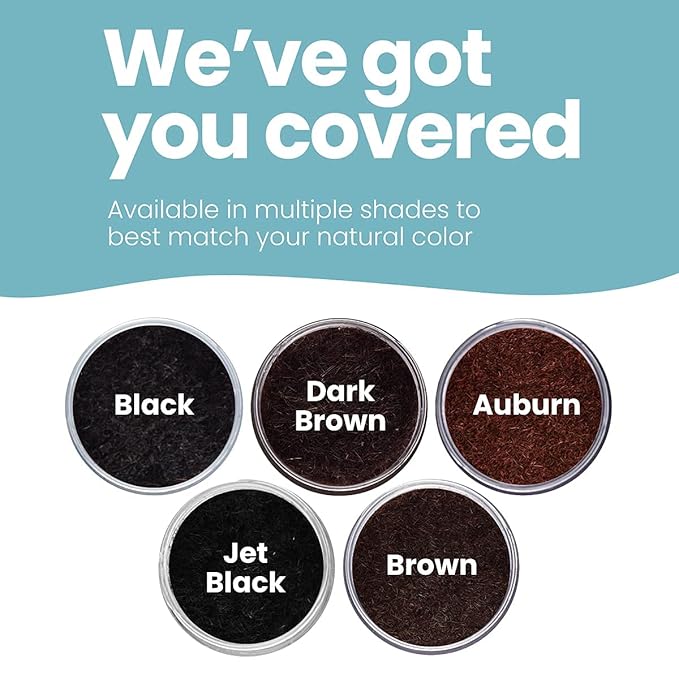 Hair Illusion 100% Natural Human Hair Fibers Not Synthetic for Men and Women, Premium Hair Building Formulation, Large, 38 g Bottle, Jet Black