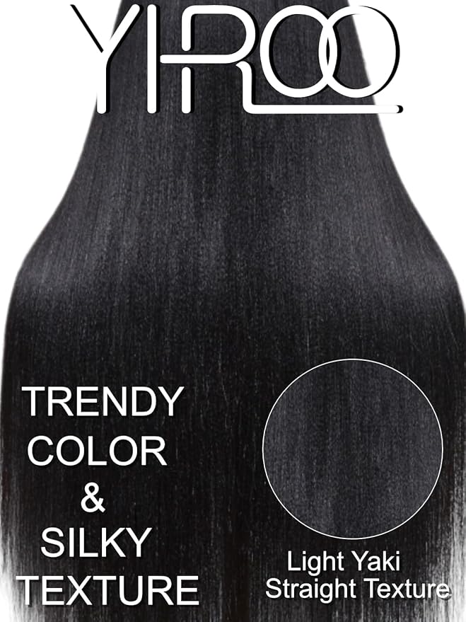 YIROO V Part Wig Yaki Straight Human Hair Wigs for Black Women Upgrade Upart Wig No Leave Out 12A Glueless Kinky Straight 20 Inch