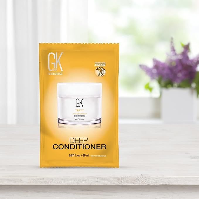 GK HAIR Deep Conditioner Hair mask For Damage Hair Pack of 2 (0.67 Fl Oz/20ml) Intense Hydrating Repair Treatment Mask for Dry Color Treated Frizzy Hair Restoration Formula with JOJOBA Seed Oils