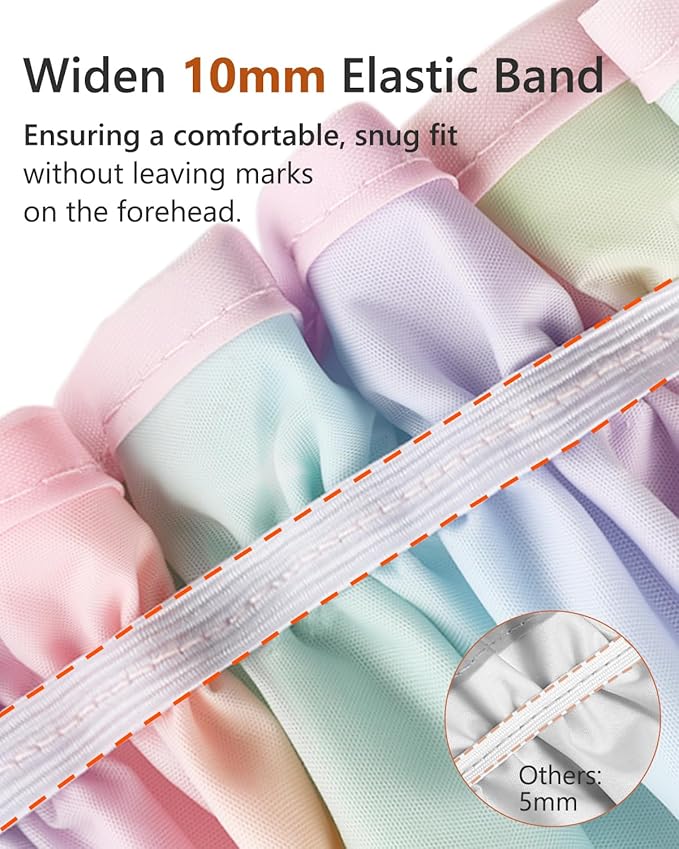 Shower Cap for Women, Reusable Shower Cap Double Waterproof Hair Cap for Shower, Soft PVC Lining Bath Cap for Girls X-Large Pack of 1 By mikimini
