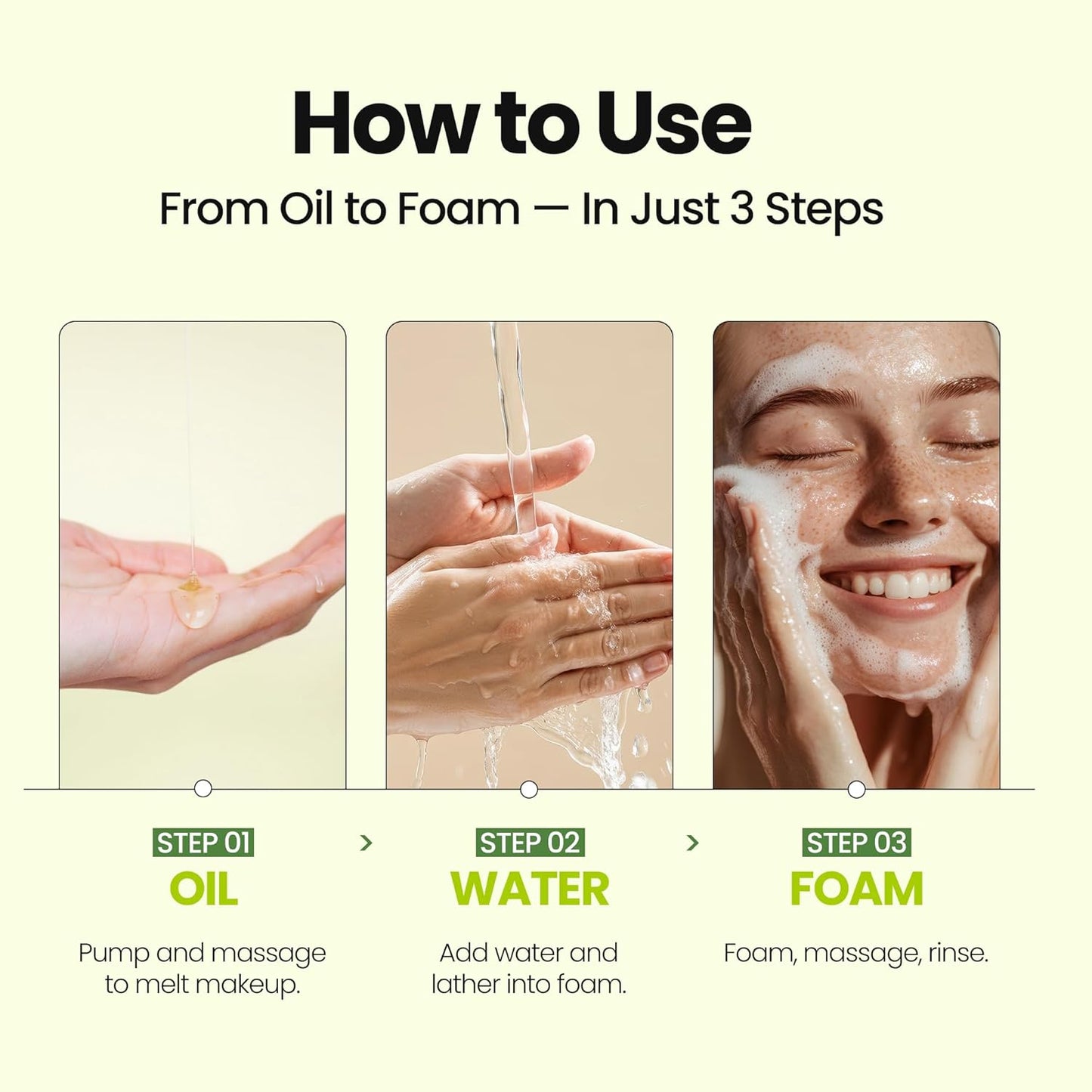 [K-Beauty] Cica Biome Oil to Foam - All-in-One Korean Face Wash OilBased Foaming Facial Cleanser - Deeply Hydrating & Moisturizing Makeup Deep Cleansing Oil for Sensitive Skin (3.88 fl oz)