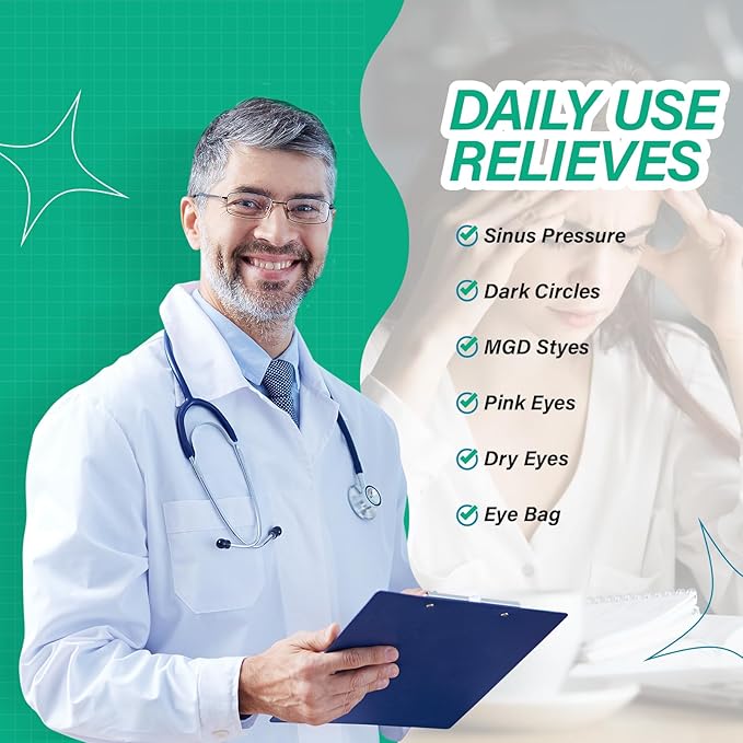 ProCIV Self-Heating Hot Eye Mask Soothing Headache, Dry Eyes, Heating Eye Mask for Stress Eye Fatigue Relief 4PCS