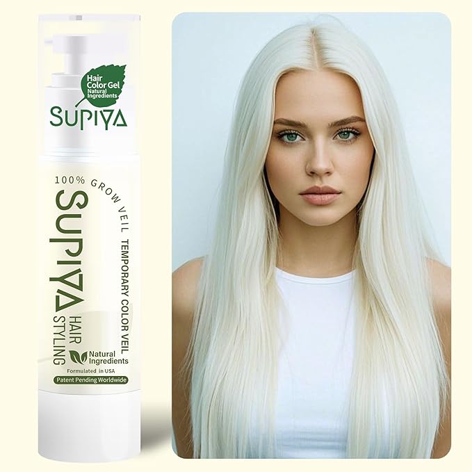 Temporary Hair Styling Color Serum, Green Blue Purple Red Hair Dye Color Gel Washable Natural Instant Hair Color Wax for DIY Hairstyle for Kids Men Women(White#88)