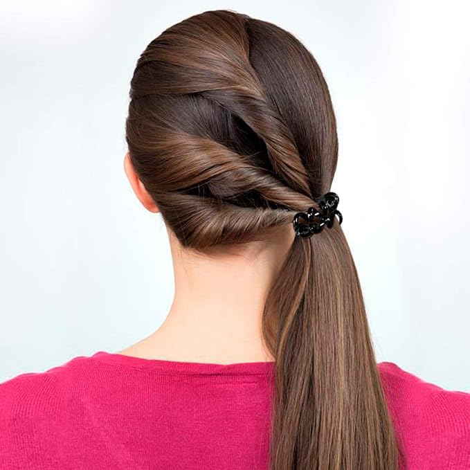 20 Pcs Spiral No Crease Coil Phone Cord Hair Ties for Thick Hair - Women Ponytail Holder Elastics