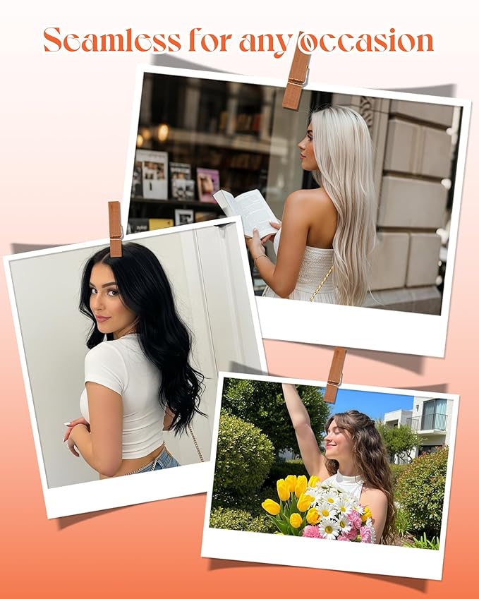 Sunny Hair Blonde Tape in Hair Extensions Human Hair Remy Hair Extensions Real Human Hair Tape in 16inch Human Hair Extensions Tape in 10Pcs 25g