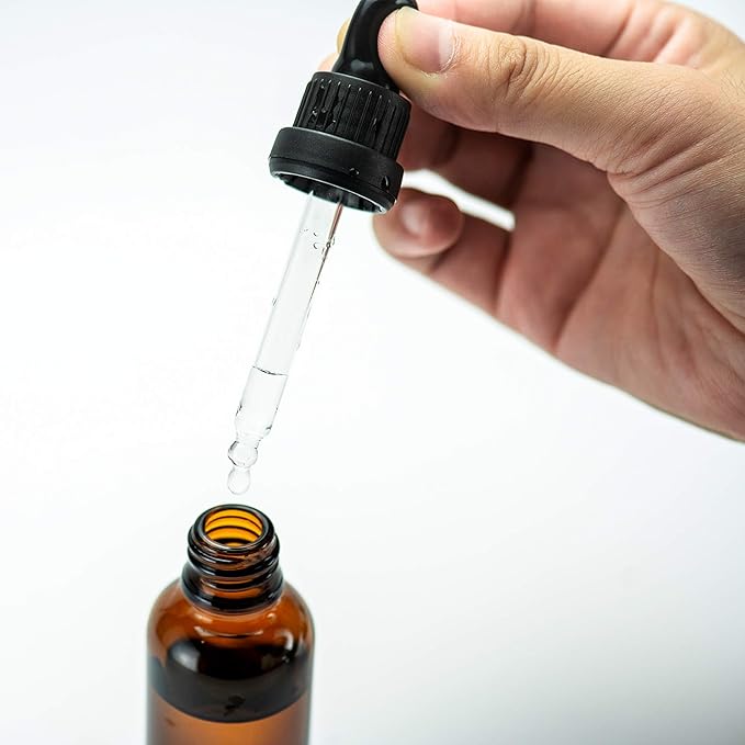 YIZHAO Amber Glass Dropper Bottle 1oz, Tincture Bottles with Glass Dropper, for Essential Oils, Aromatherapy, Cosmetic, Laboratory, Pharmacy, Liquids, Travel –6 Pcs