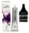 Practice SIeekshop Brush + 𝐒𝐚tin Hair Color, D𝐞v𝐞𝐥o𝐩𝐥us Ultra Vivid Fashion Colors, (NEWEST 2024-2025 VERSION) ALOE VERA BASE Low Ammonia Cream Haircolor Dye (8A - Light Ash Blonde)