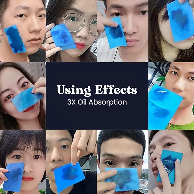 ROSELYNBOUTIQUE Oil Blotting Sheets for Face - 100 Organic Premium Flexible Silky Blotting Sheets Instant Oil-Absorbing Remove Excess Oil & Shine Oil Control Films