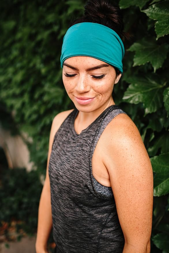 Maven Thread 4" Wide Workout Headbands for Women (2 Pack) – Non-Slip Sweatbands for Gym, Running & Yoga