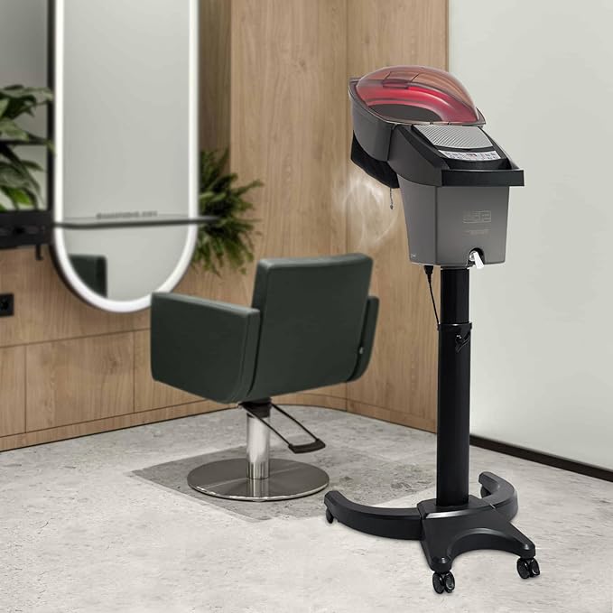 Hair Oven Steamer, Salon Oil Treatment Machine, Rolling Stand Humidifier, Heat Cap for Deep Conditioning, Tabletop Steamer for Personal Care Use Home Spa, Oiling, Coloring, Conditioning,Perming, 700W