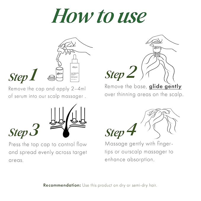 ALFHEIM Saw Palmetto Scalp Serum to Strengthen Follicles | With Caffeine & Biotin for Fuller Hair | Helps Balance Scalp, Revive Hair Roots & Enhance Hair Density | 0.34 fl oz + Serum Applicator