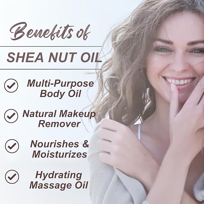 Naturevibe Botanicals Shea Nut Oil 32 Ounces | 100% Pure and Natural | Great for Skin Care and Hair Care