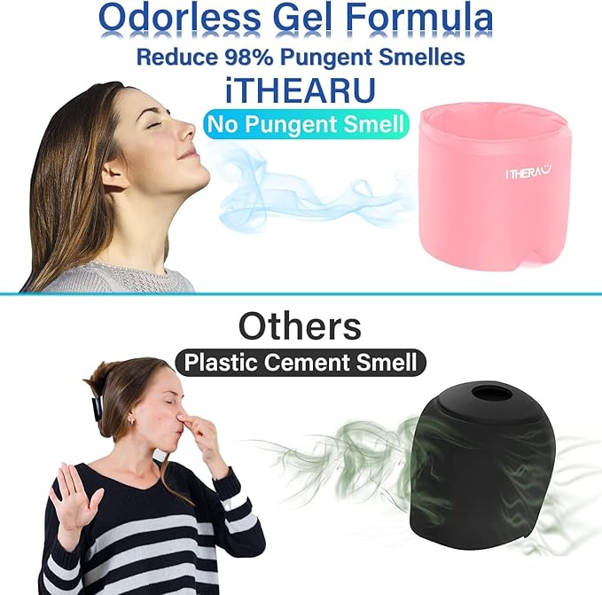 I-THERA-U Migraine Relief Cap, Migraine Ice Head Wrap, Headache Ice Hat, Cold Therapy Headache Relief Cap for Migraine Eyes Mask Pink Headache Ice Pack for Puffy Eyes, Tension, Sinus & Stress Relief