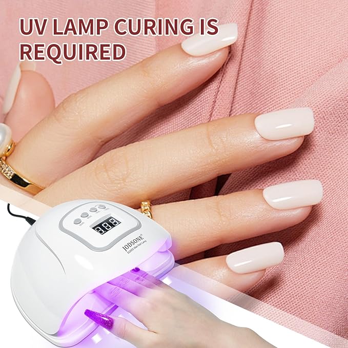 JODSONE 10ml Nude Pink Gel Nail Polish Set 6Colors Long Lasting Neutral Brown Red Purple Nail Polish Lacquer Glossy Art for Nail and Salon Need U V Lamp