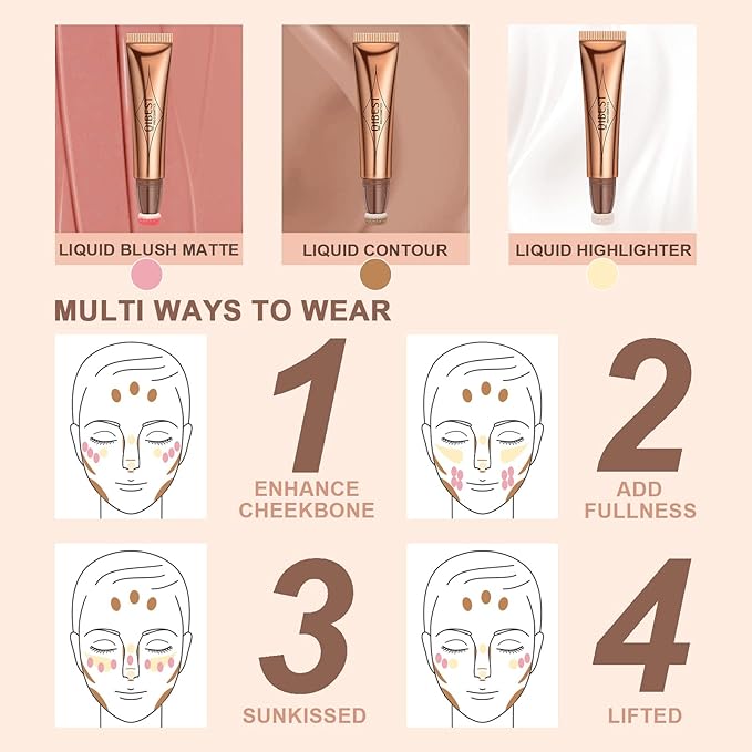 Mysense Liquid Blush Beauty Wand,Gel Cream Blush Stick with Sponge Tip,Blendable Smooth Face Shaping Blush Pen Matte Finish,Lightweight Long Lasting Face Makeup for Cheek Lip,#03 Blush Wand-Cheery Red