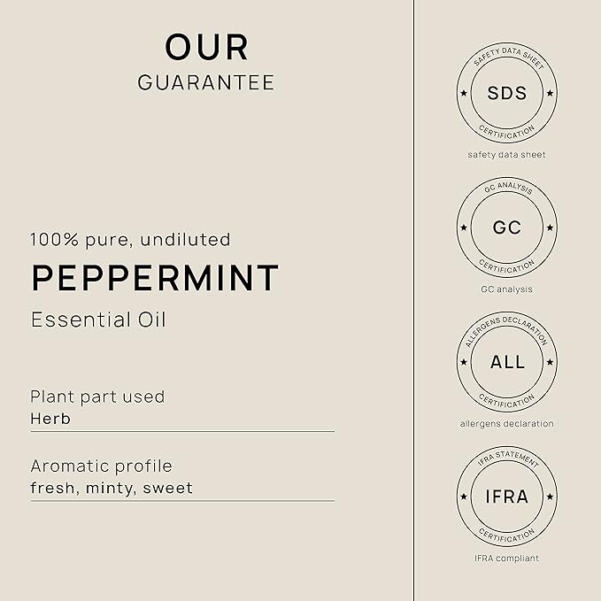VINEVIDA Peppermint Essential Oil - 10 mL Undiluted - DIY Candle Scents & Soap Making