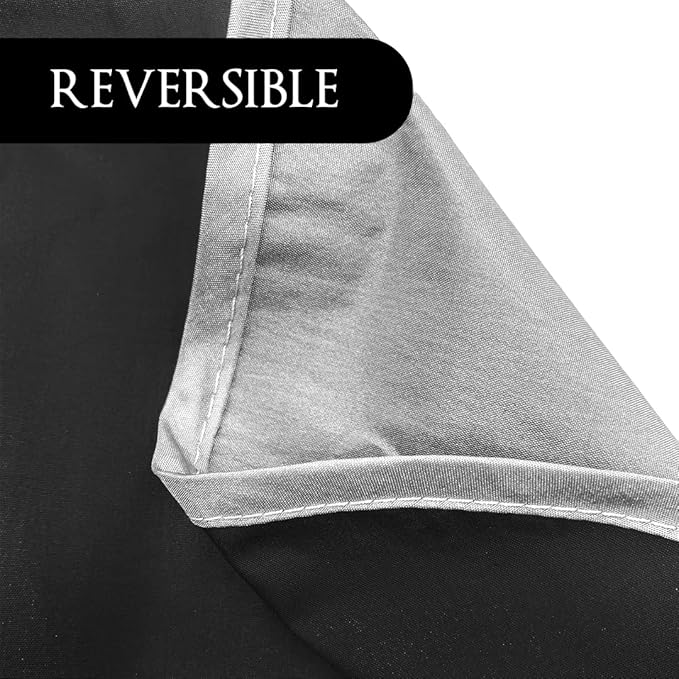 Betty Dain Reversi Reversible Coloring/Styling Cape, Two-Sided Cape, Black Side Has Chemical Proof Finish for Processing, Snap Closure at Neck, 50 x 60 Inches, Silver/Black