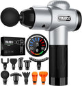 TOLOCO Massage Gun, Muscle Massage Gun Deep Tissue for Athletes with 10 Massage Heads, Electric Percussion Massager for Any Pain Relief, Christmas Gifts for Women, Men, Silver