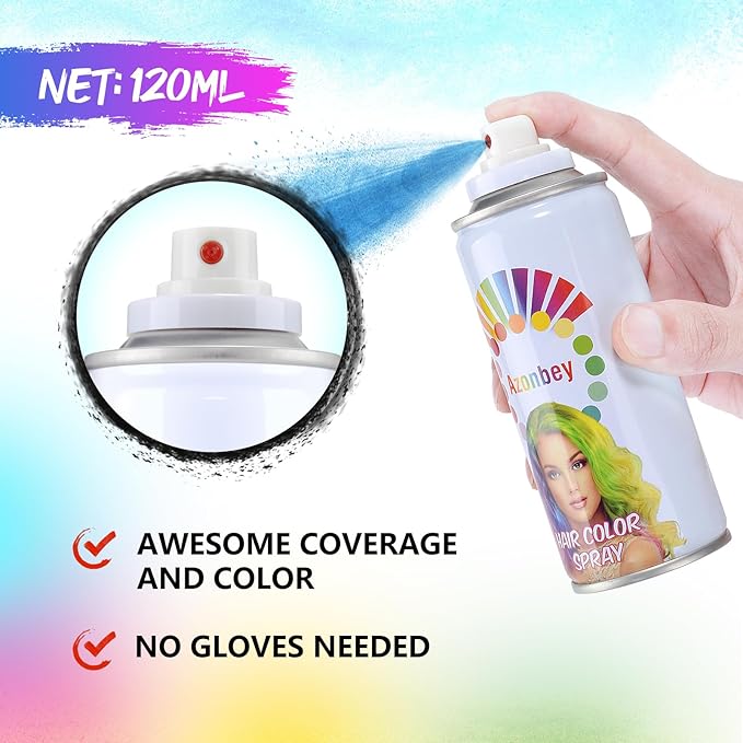 Halloween Hair Spray,Temporary Hair Color Spray for Women Kids Men,Washable Hairspray,Colored Hair Spray,Color Hairspray for Halloween,Party,Cosplay,Christmas Day (Red)