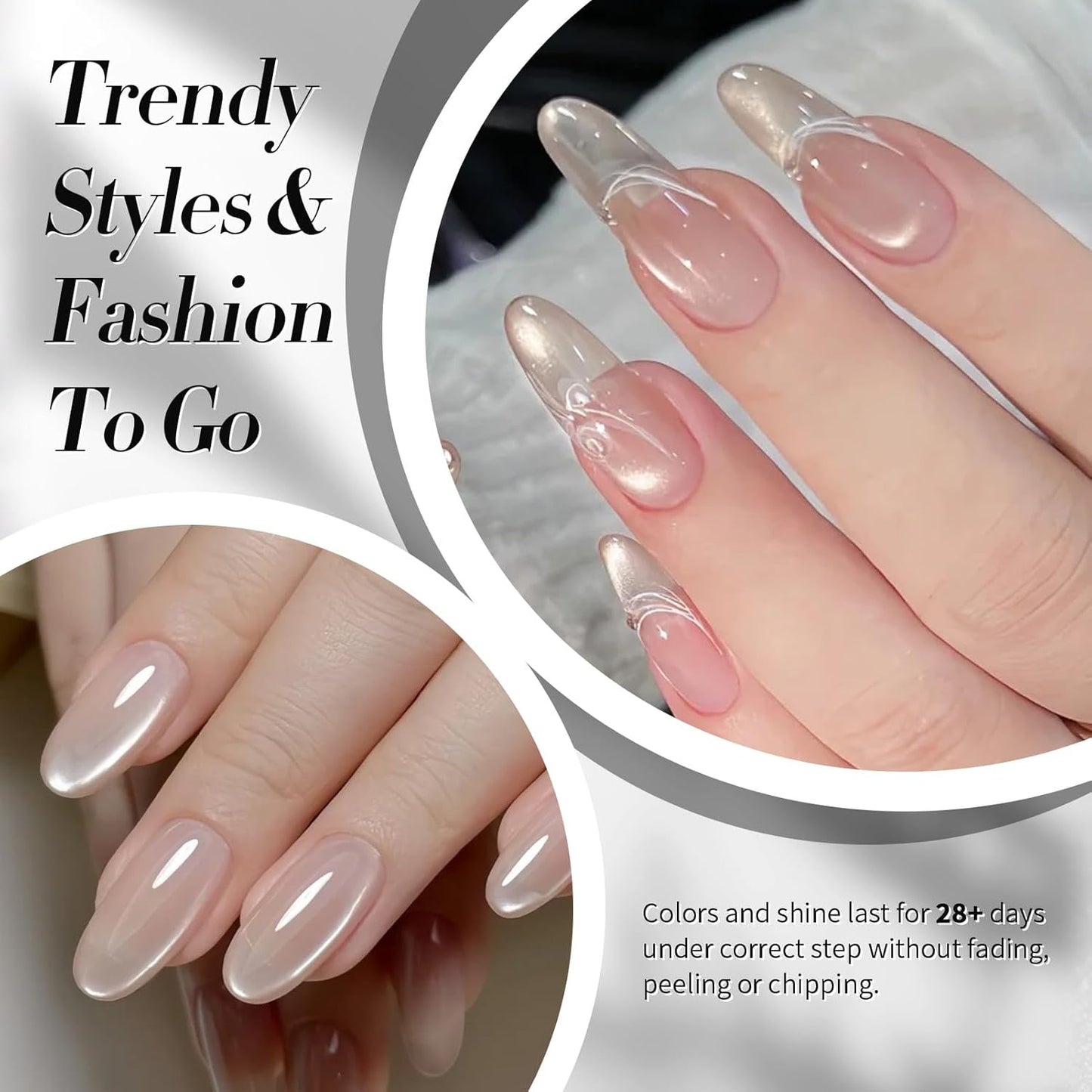 Born Pretty Magnetic Gel Nail Polish Flowing Light White Cat Magnetic Eye Gel Nail Polish White Auroras Cat Magnetic Eye Gel Polish Nail Art Vanish 15ML