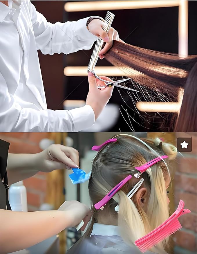 6 Pack Grip Clips for Hair Sectioning Styling, Haircuts Coloring cosmetology supplies hair cutting clips