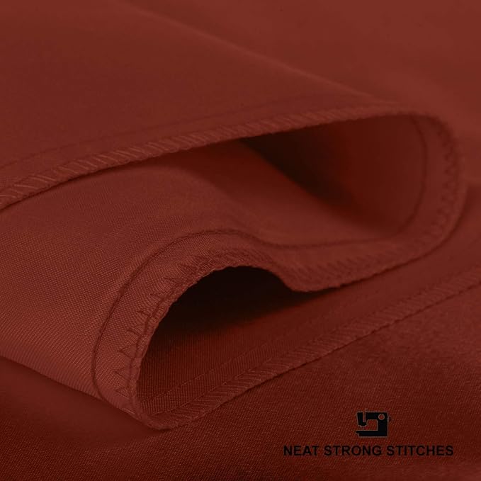 BLISSFORD Satin Pillowcase with Zipper, for Hair and Skin Care, Feels Soft and Cool Like a Silk Pillowcase, Satin Pillow Cases 2 Pack, Slik Pillow Cover, Rust - King Size, Set of 2