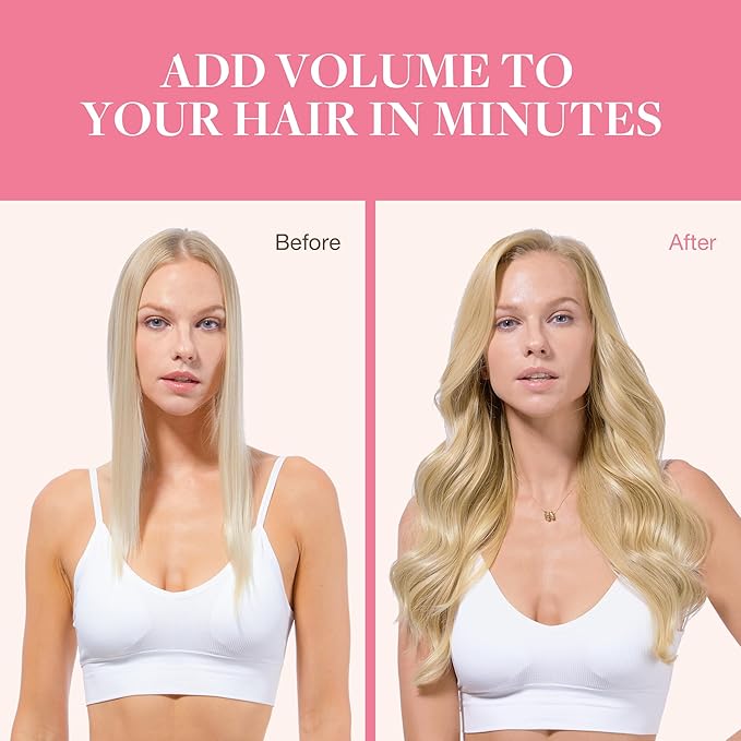 GOO GOO Clip in Hair Extensions Real Human Hair, Remy Human Hair Extensions Clip ins for Women, Natural Human Hair, 16inch 110g 7Pcs, 18A/613A Dark Blonde Highlighted Bleach Blonde