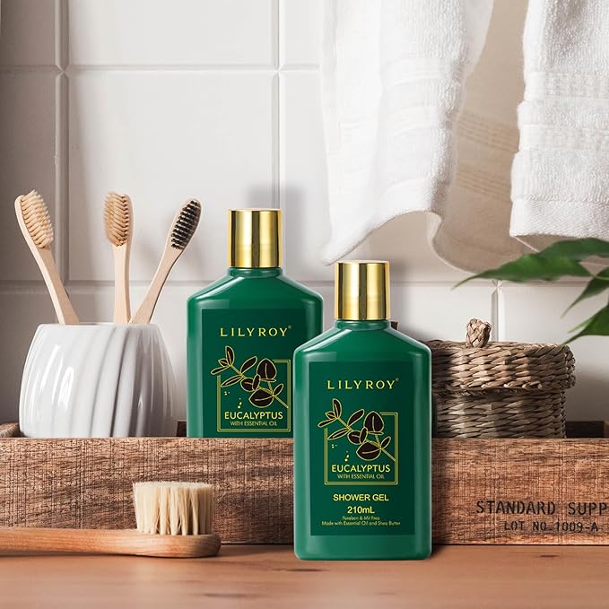 Mothers Day Relaxation Gift Basket - 15-Piece Premium Eucalyptus Bath Gift Set for Women & Men - Spa Kit with Shower Gel Ideal for Birthday, Christmas, Father’s Day, Perfect for Holidays & Self Care