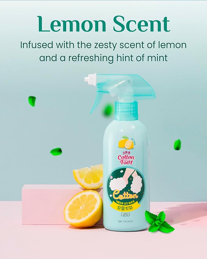 Cotton Foot Shampoo Soap (Grapefruit, 13fl oz*2, Pack of 2) - Refreshing Cleanse Spray, Deodorizing Foor Care. Foaming Wash, Easy to Use