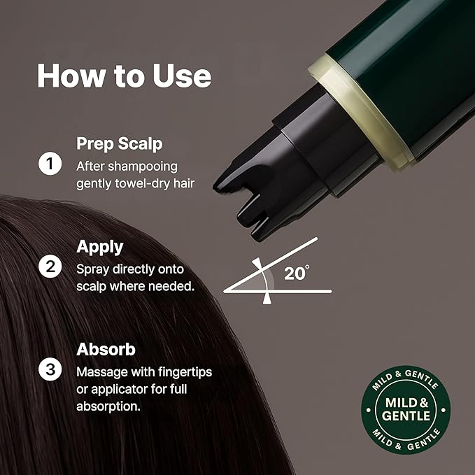 Korean Scalp Intensive Hair Growth Serum｜Biotin & Panthenol Leave-In Ampoule for Hair Loss, Thinning Hair, Scalp Hydration & Strengthening (2.02 fl oz)