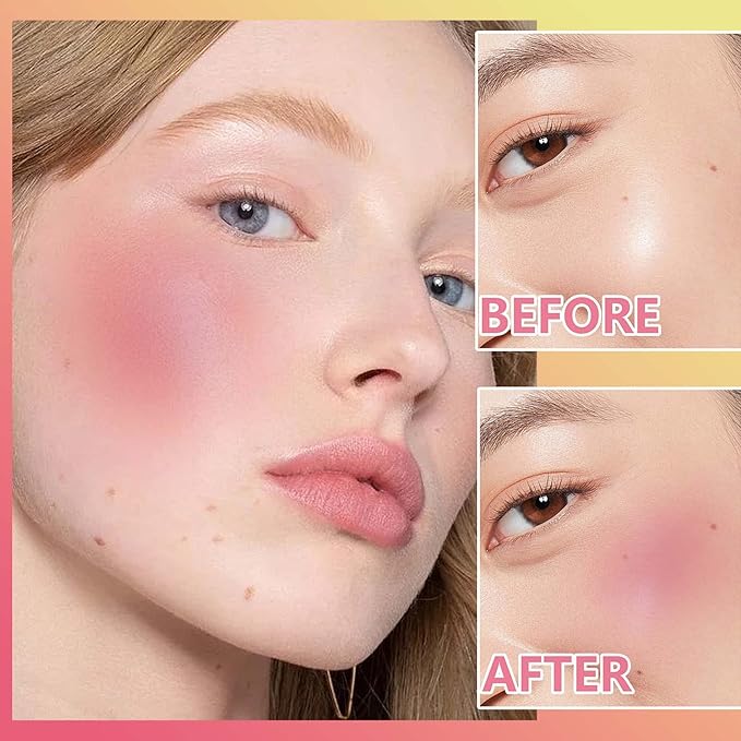 Liquid Blush,Natural Soft Cream Face Blush Matte Cheek Tint,Lightweight,Moisturizing,Waterproof,Long Lasting Face Blush Stick(5#)