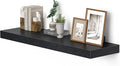 Single Floating Shelves 36 inch Long, Large 10 in Deep Wall Shelves Heavy Duty 70 lbs for Bedroom, Bathroom, Living Room, Kitchen, Office, Modern Shelf Home Decor, Set of 1, Black