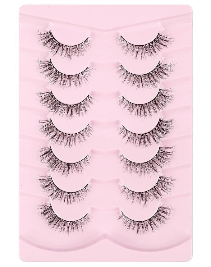Onlyall Lashes Mink False Eyelashes Natural Wispy Lashes Soft Faux Mink Lashes Fluffy False Lashes DK77