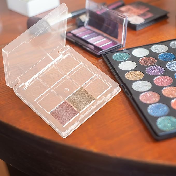 2pcs Empty Lipstick Palette Clear Lipstick Case Mini Highlighters Cross Body Bag Portable Makeup Organizer Storage Cases Sample Eye Shadow Plastic Empty Bracket Travel