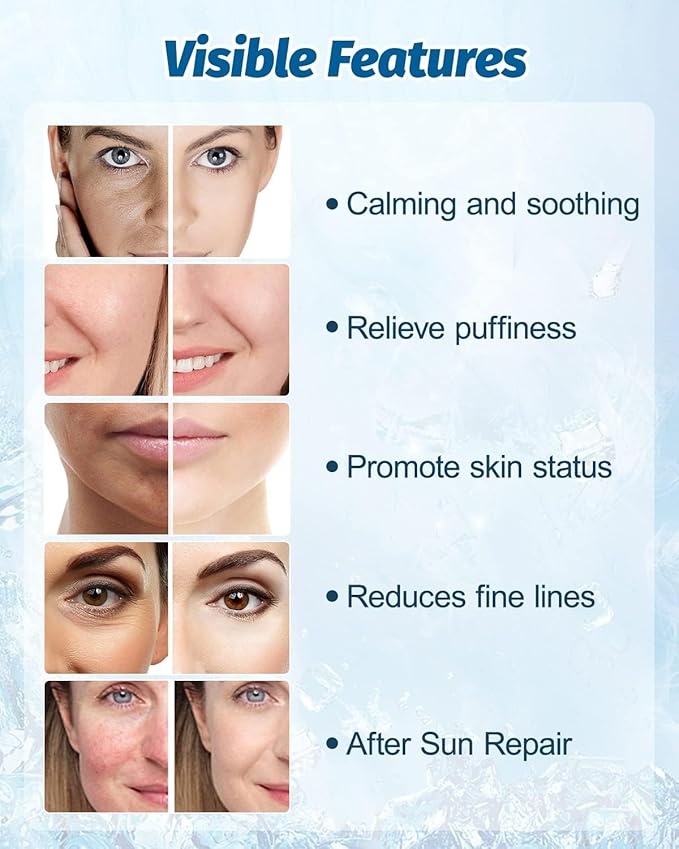 2 Pack Ice Roller for Face and Eyes, Facial Roller Device for Women, Ice Wand for Different Skin