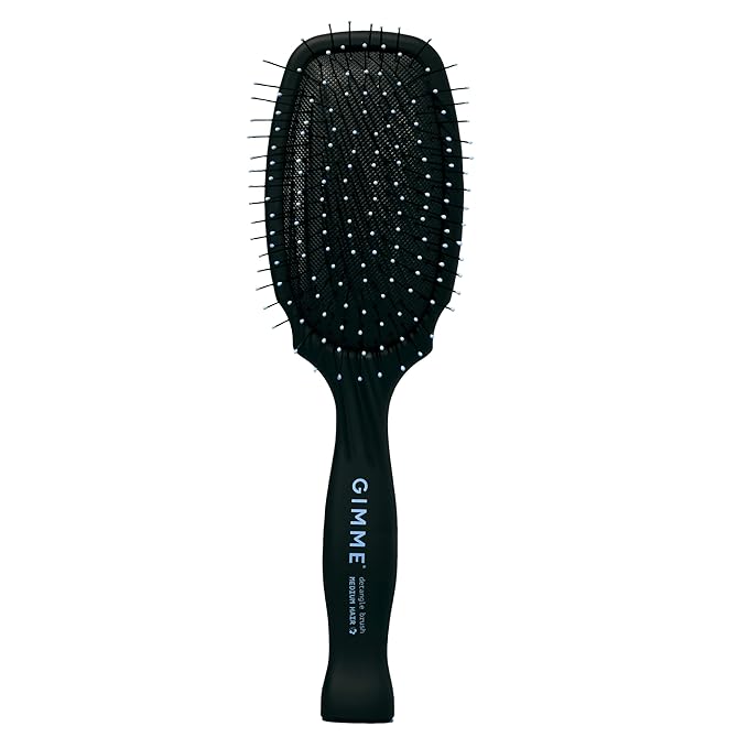 Gimme Beauty - Medium Hair Brush - Damage-Free Detangling Hair Brush - Soft Bristle Brush with Anti-Static & Heat Resistant Nylon Bristles