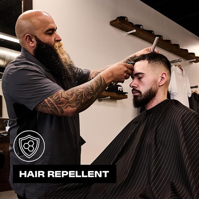 Barber Strong The Barber Cape Haircut Cover for Men, Hair Repelling and Static-Reducing Material, Water Resistant Fabric
