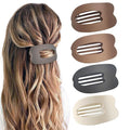 Large Flat Hair Clips for woman,4PCS French Flat Hair Claw Clips,Duckbill Hair Clips for Thick and Thin Hair,Matte No-Slip Hair Clip Strong Hold Barrettes