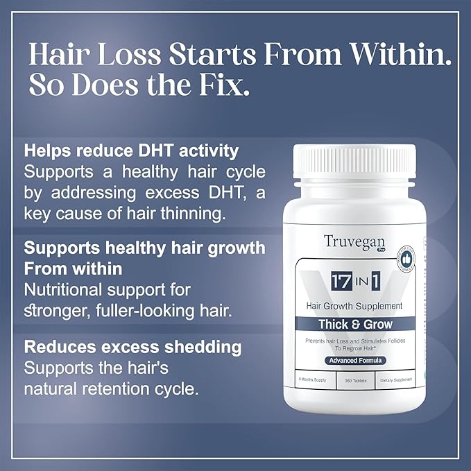 Hair Wellness Supplement | 360 Tablets – Pack of 3 | Daily Nutritional Support for Hair Strength, Thickness & Scalp Care | 17-in-1 Formula for Men & Women