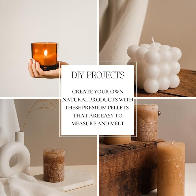 White Beeswax Pellets 2lb (1lb in Each Bag), Pure, Natural, Cosmetic Grade, Organic, Bees Wax Pastilles, 3X Filtered, Great For Soap Making, Candles, DIY Lip Balms, Sunscreen By White Naturals