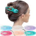 RC ROCHE 6 Pcs Flat Hair Clips Big Claw for Thick Hair French Duckbill Women No Slip Side Slide Curved Alligator Concord Strong Grip Hold Volume Lay Down Clamp, Small Pastel Multicolor