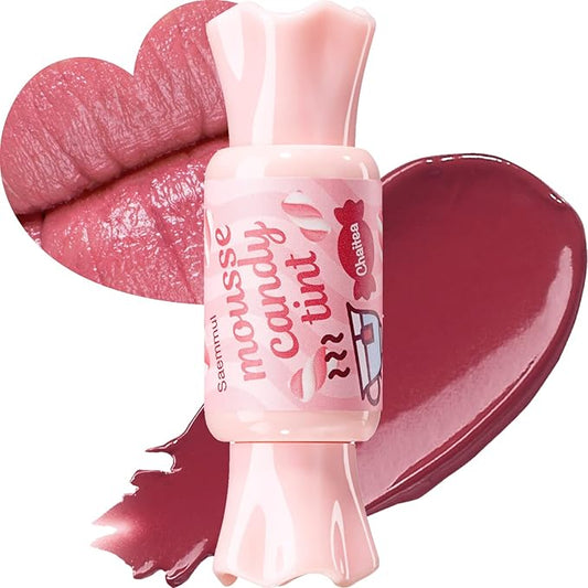 THESAEM Saemmul Mousse Candy Tint #6 Chaitea Mousse - High Pigment Matte Finish Long Lasting Lip Stain with Honey Extracts to Hydrate Lips - Weightless & Smudge-Proof, 0.3 fl.oz.