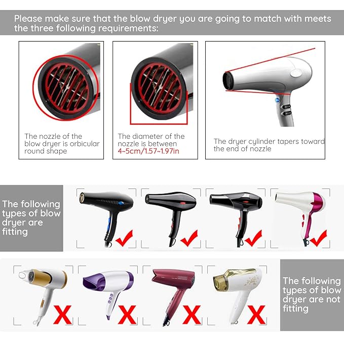 Segbeauty Hair Diffuser with Deep Bowl, Adjustable Air Flow Professional Hair Diffuser Attachment for Curly Wavy Hair, Hairstylist Barber Salon Tool Fitting Most Blow Dryer with 1.57"-1.97" Nozzle