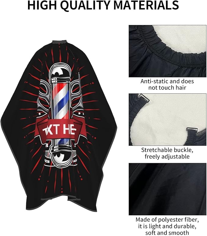 Custom Barber Cape for Men Personalized Professional Hair Cutting Cape with Text for Home Salon Barbershop