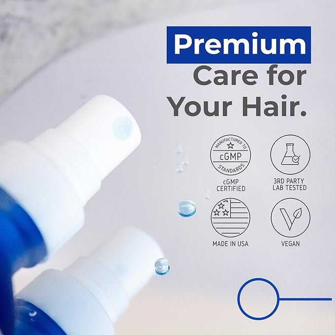 Neurogan GHK-Cu Copper Peptide Hair & Scalp Serum – 2400mg, 4% Copper Peptides – Fast-Absorbing, Water-Based Formula for Hair Softness & Shine - Dry Scalp Moisturizer Spray, Made in USA
